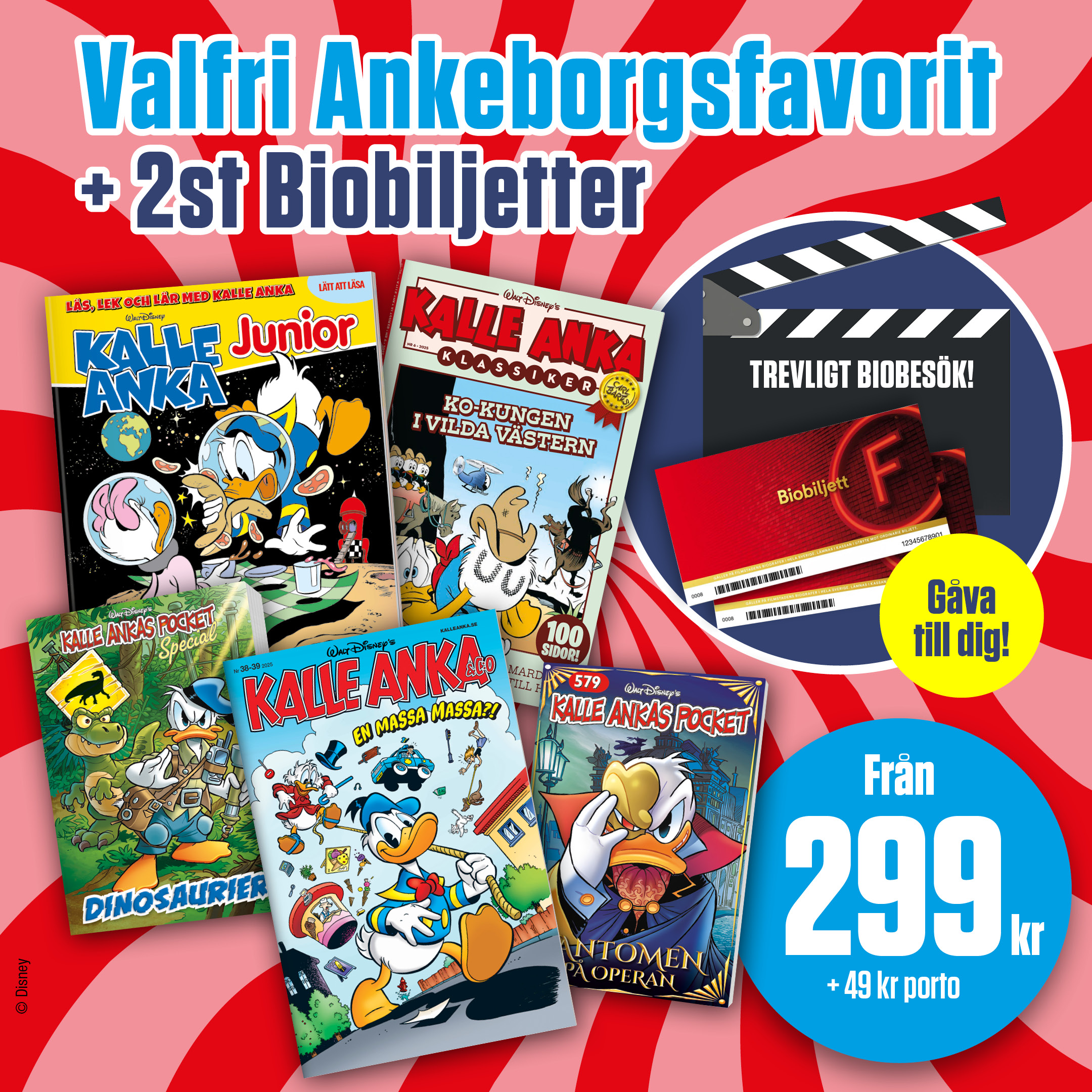 Valfri Ankeborgsfavorit + 2st biobiljetter från 299 kr + 49 porto