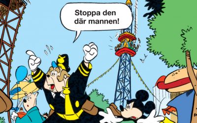 Musse Pigg i deckargåta på nöjesfältet